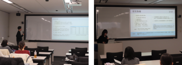 防災リーダー教育プログラムの「防災ゼミナールⅡ」の到達度確認のプレゼンテーションを行いました